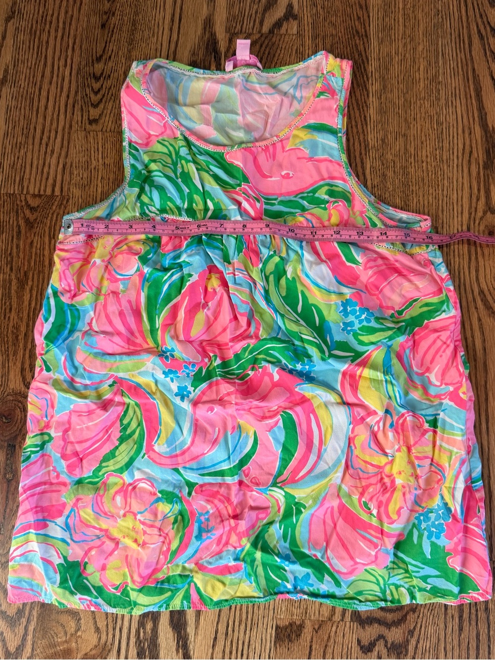 Lilly Pulitzer Floral Sleeveless Tank Top Tropical Print Pink Green Women’s S
